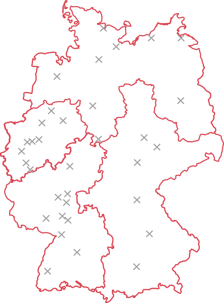Städtegruppen Deutschlandkarte