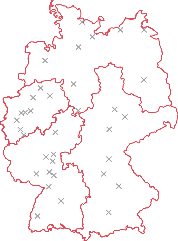 Städtegruppen Deutschlandkarte